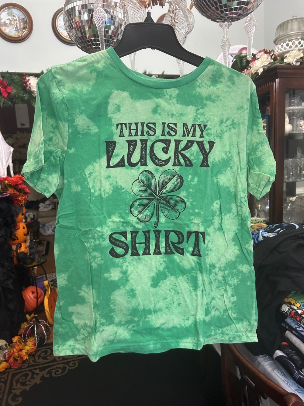 Sonoma Green Tie-Dye 'This Is My Lucky Shirt' Tee